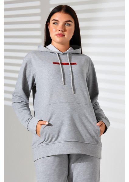2 Iplik Kapüşonlu Sweat