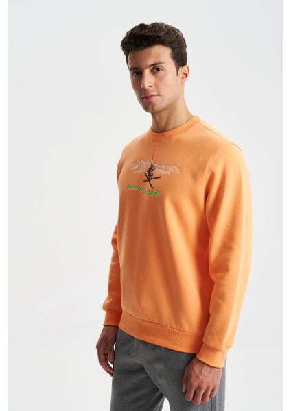 Erkek Regular Fit 3 İplik Şardonlu Pamuklu Bisiklet Yaka Sweatshirt K28124602501 modelleri