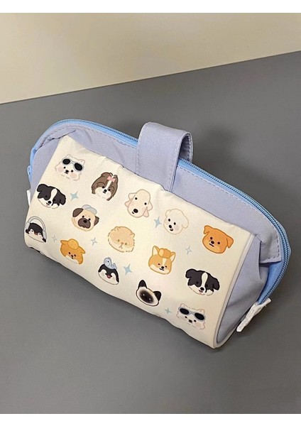 Qwe-13 Kedi Baskı Kalem Çantası Büyük Kapasiteli Kırtasiye Çantası Girly Kalp Öğrenci Kalem Çantası (Yurt Dışından) fiyatları
