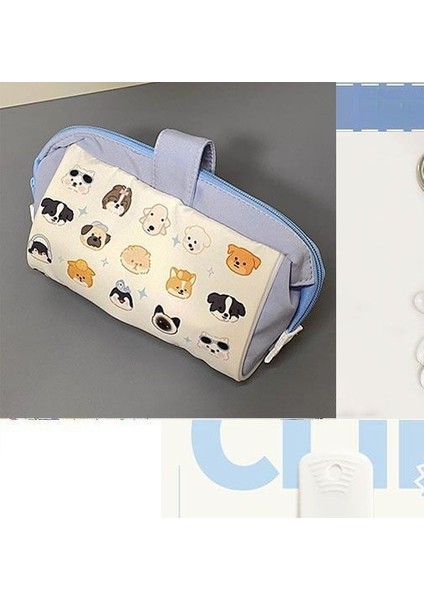 Qwe-13 Kedi Baskı Kalem Çantası Büyük Kapasiteli Kırtasiye Çantası Girly Kalp Öğrenci Kalem Çantası (Yurt Dışından) modelleri