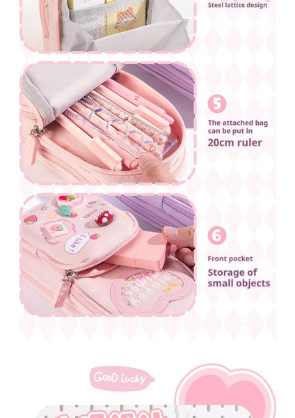 Qwe-13 Kızlar, Ilkokul Öğrencileri ve Çocuklar Için Üç Katmanlı Kalem Kutusu, Büyük Kapasiteli, Kızlar Için Basit Kırtasiye Malzemesi (Yurt Dışından) fiyatları