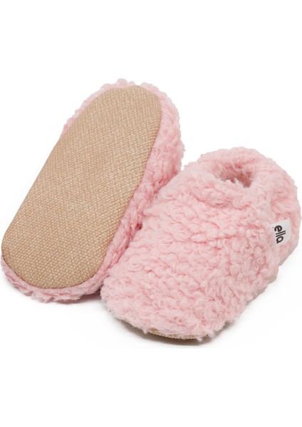 Teddy Bebek Patiği Ev Pandufu, Kaydırmaz Taban, Organik Pamuk Astar Kreş Ayakkabısı, Pembe fiyatları