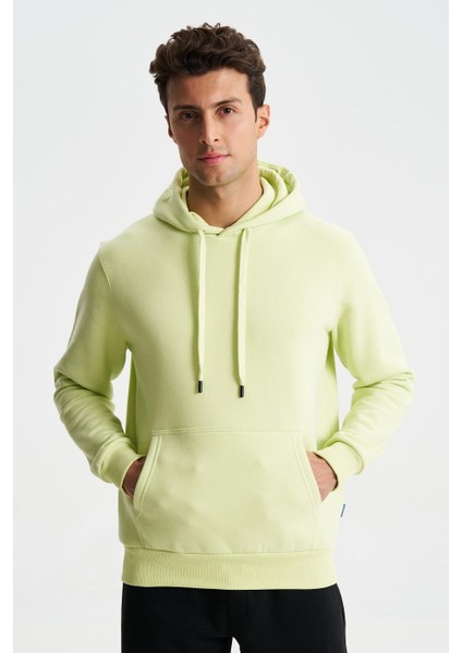 Şık Erkek Regular Fit Basic 3 İplik Şardonlu Kanguru Cepli Kapüşonlu Sweatshirt K28254627501 modelleri