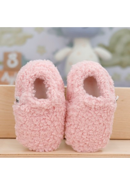 Teddy Bebek Patiği Ev Pandufu, Kaydırmaz Taban, Organik Pamuk Astar Kreş Ayakkabısı, Pembe fırsatları