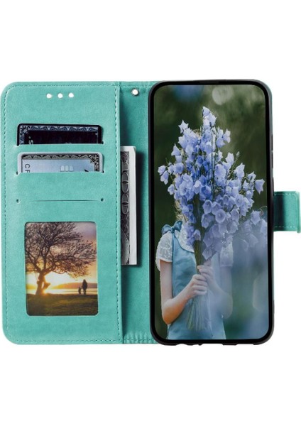 Google Piksel 9 Kickstand Cüzdan Kılıf Için Flip Case Totem Kabartma Pu (Yurt Dışından)