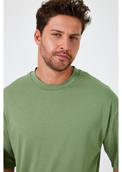 Alexander Gardi Alexandergardı Yırtmaçlı Basic Oversize T-Shirt (UN-70418)