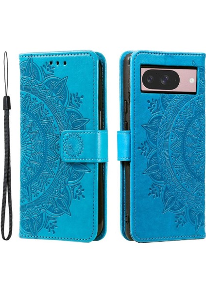 Google Piksel 9/9 Pro Totem Kabartma Cüzdan Kılıf Için Flip Case Pu Deri (Yurt Dışından)
