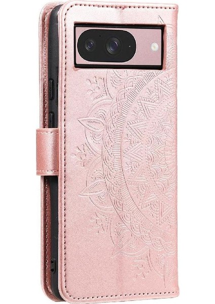 Google Piksel 9/9 Pro Totem Kabartma Cüzdan Kılıf Için Flip Case Pu Deri (Yurt Dışından)