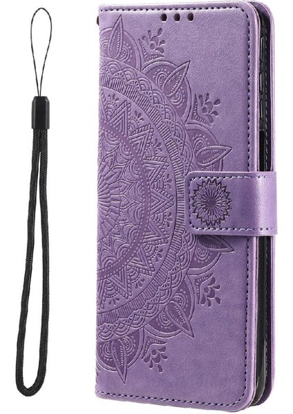 IPhone 15 Için Flip Case Pro Pu Deri Cüzdan Kılıf Totem Kabartma (Yurt Dışından)