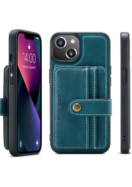 IPhone 14 Artı Cüzdan Manyetik Rfıd Engelleme Kablosuz Şarj Için Kılıf (Yurt Dışından)