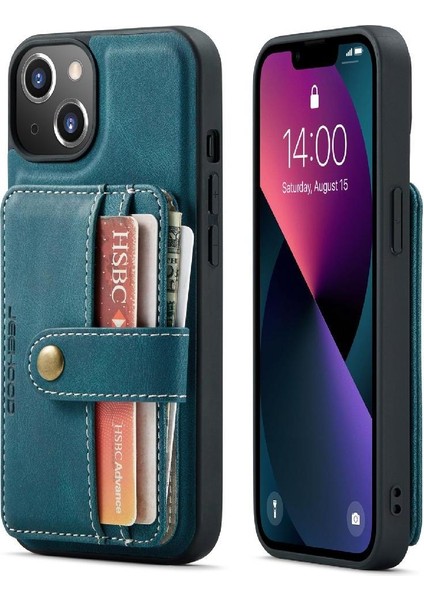 IPhone 14 Artı Cüzdan Manyetik Rfıd Engelleme Kablosuz Şarj Için Kılıf (Yurt Dışından)