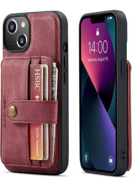 IPhone 14 Artı Cüzdan Manyetik Rfıd Engelleme Kablosuz Şarj Için Kılıf (Yurt Dışından)
