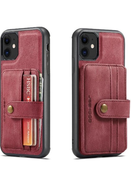 IPhone 11 Için Kılıf Kablosuz Şarj Cüzdan Rfıd Engelleme Manyetik (Yurt Dışından)