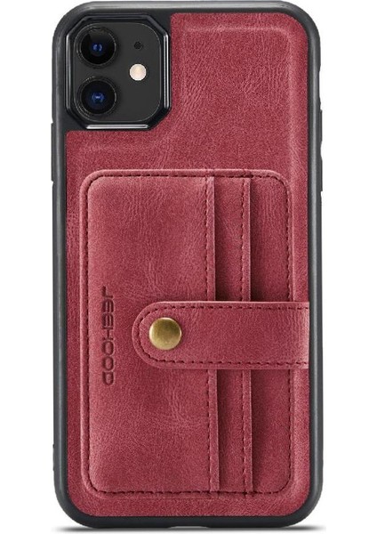 IPhone 11 Için Kılıf Kablosuz Şarj Cüzdan Rfıd Engelleme Manyetik (Yurt Dışından)