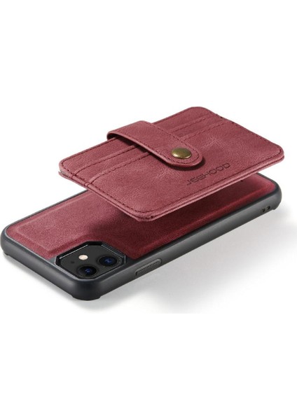 IPhone 11 Için Kılıf Kablosuz Şarj Cüzdan Rfıd Engelleme Manyetik (Yurt Dışından)