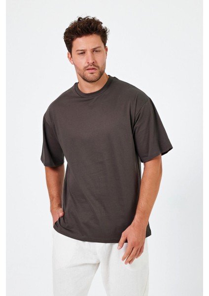 Alexander Gardi Alexandergardı Yırtmaçlı Basic Oversize T-Shirt (UN-70418)