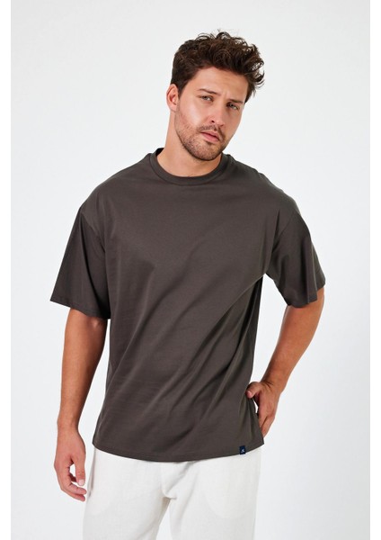 Alexander Gardi Alexandergardı Yırtmaçlı Basic Oversize T-Shirt (UN-70418)