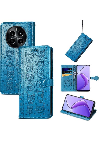 Realme 13 Flip Kapak Karikatür Hayvanlar Için Kılıf Kısa Kayış Deri Kılıf (Yurt Dışından) indirimleri
