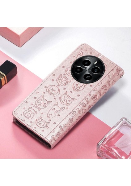 Realme 13 Flip Kapak Karikatür Hayvanlar Için Kılıf Kısa Kayış Deri Kılıf (Yurt Dışından) fırsatları