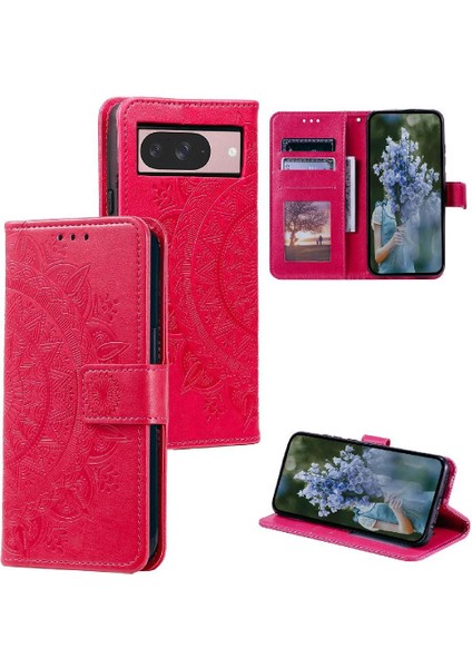 Google Piksel 9/9 Pro Totem Kabartma Cüzdan Kılıf Için Flip Case Pu Deri (Yurt Dışından)