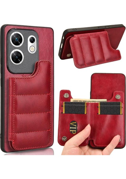 Infinix Sıfır 30 4g Vegan Pu Deri Kart Çanta Kart Yuvası Için Cüzdan Durumda (Yurt Dışından)
