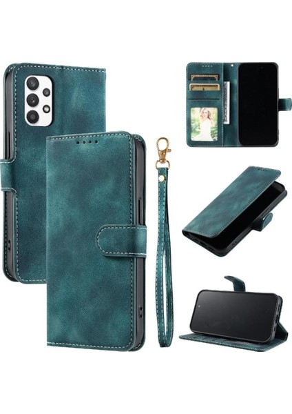 Samsung Galaxy Için Flip Case A52S 5g Manyetik Bilek Kayışı Kickstand Cüzdan (Yurt Dışından)