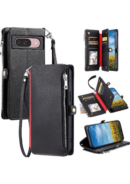 Google Piksel 8 Pro Kılıf Cüzdan Uzun Kordon 9 Kart Için Crossbody Durumda (Yurt Dışından)
