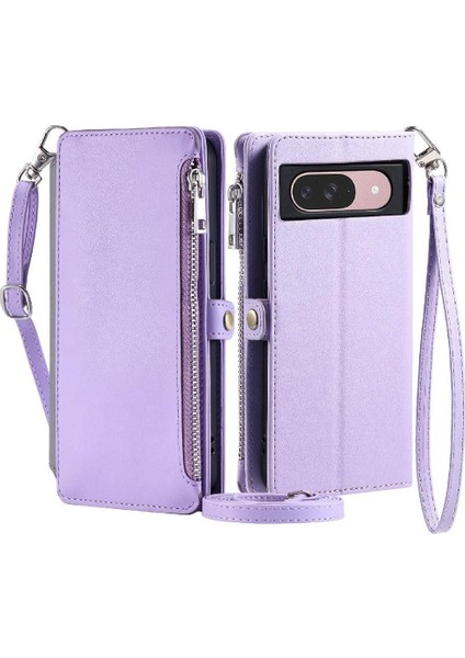 Google Piksel 9 Uzun Kordon Rfıd Engelleme Fermuar Faturaları Için Crossbody Durumda (Yurt Dışından)