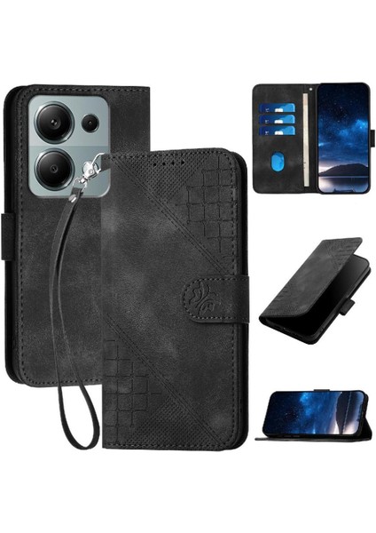 Xiaomi Redmi Not Için Flip Case 13 Pro 4g Kabartmalı Kelebek Yüksek Kalite (Yurt Dışından)