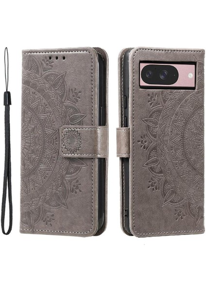Google Piksel 9 Pro Totem Kabartma Cüzdan Kılıf Için Flip Case Pu Deri (Yurt Dışından)