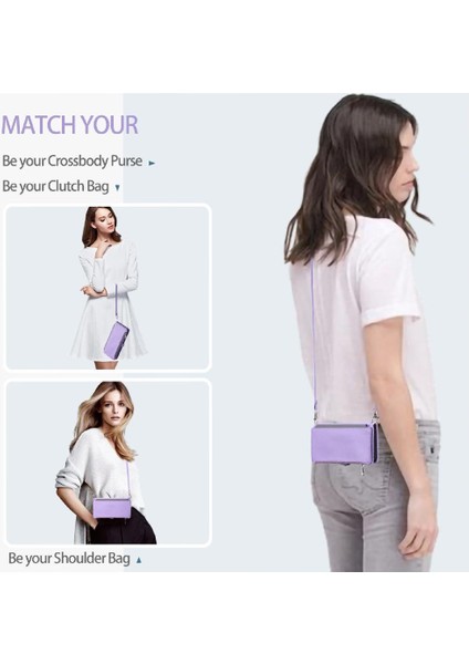 Google Piksel 9 Pro Rfıd Engelleme Fermuar Faturaları Yuvası 9 Için Crossbody Durumda (Yurt Dışından)