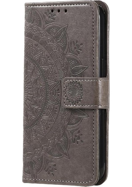 Google Piksel 9 Kickstand Cüzdan Kılıf Için Flip Case Totem Kabartma Pu (Yurt Dışından)