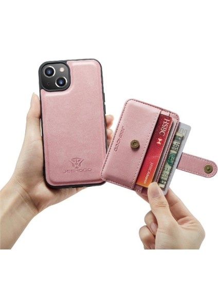 IPhone 14 Artı Cüzdan Manyetik Rfıd Engelleme Kablosuz Şarj Için Kılıf (Yurt Dışından)