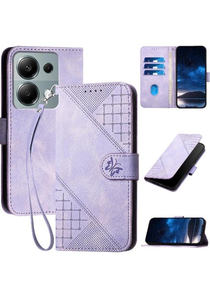 Xiaomi Redmi Not Için Flip Case 13 Pro 4g Kabartmalı Kelebek Yüksek Kalite (Yurt Dışından)