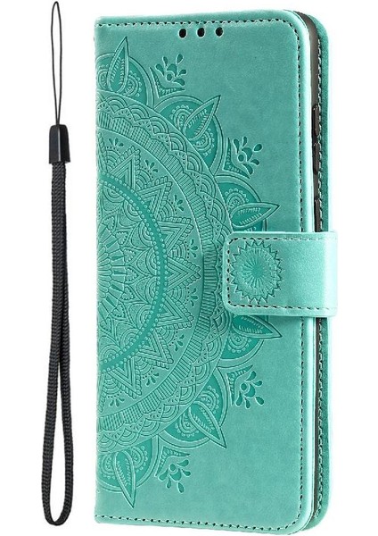 IPhone 14 Için Flip Case Pro Max Pu Deri Cüzdan Kılıf Totem Kabartma (Yurt Dışından)