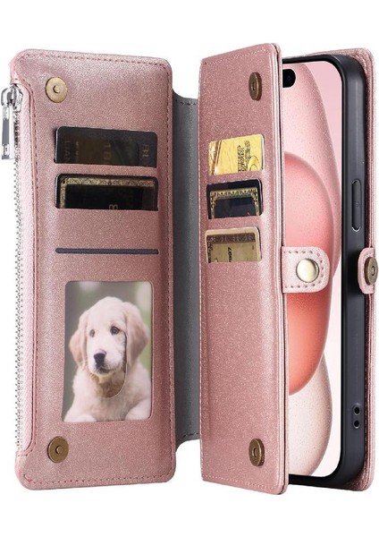 IPhone 14 Için Crossbody Durumda Pro Max Uzun Kordon Fermuar Faturaları Yuvası 9 (Yurt Dışından)