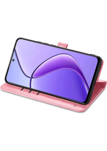 Realme 13 Pro Karikatür Hayvanlar Için Kılıf Kapak Çevirin Kısa Kayış Deri Kılıf (Yurt Dışından)