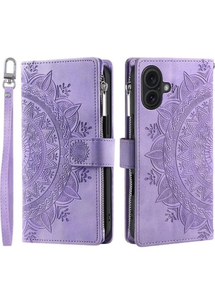 IPhone 16 Için Flip Case Artı Çoklu Kartlar Totem Cüzdan Kılıf Kartı Getirmek (Yurt Dışından)
