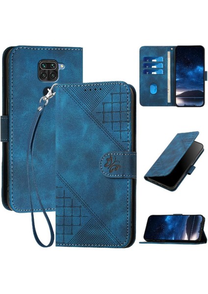 Xiaomi Redmi Not 9 Için Flip Case Kabartmalı Kelebek Yüksek Kaliteli Deri (Yurt Dışından)