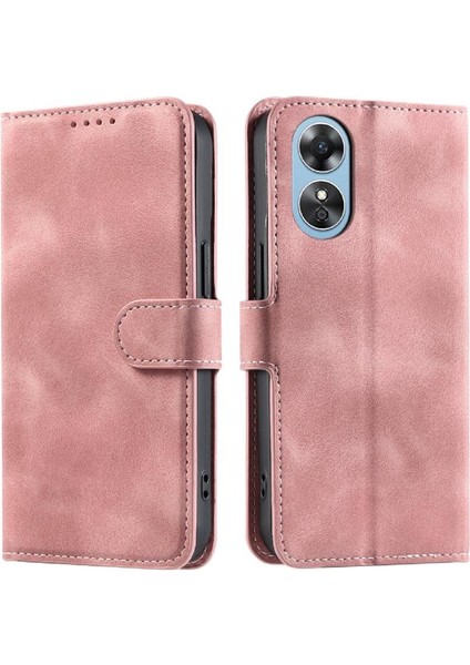 Oppo A17/A17K Pu Deri Kickstand Cüzdan Kart Yuvaları Bilek Için Flip Case (Yurt Dışından) indirimleri