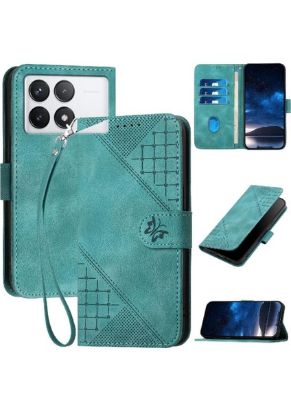 Xiaomi Redmi K70 Için Flip Case Yüksek Kalite Deri Telefon Kılıfı Kabartmalı (Yurt Dışından)