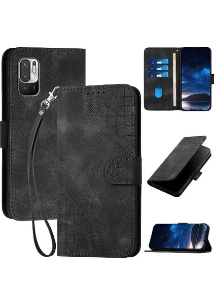 Xiaomi Redmi 10 Için Flip Case Kabartmalı Kelebek Yüksek Kaliteli Deri Kılıf (Yurt Dışından)