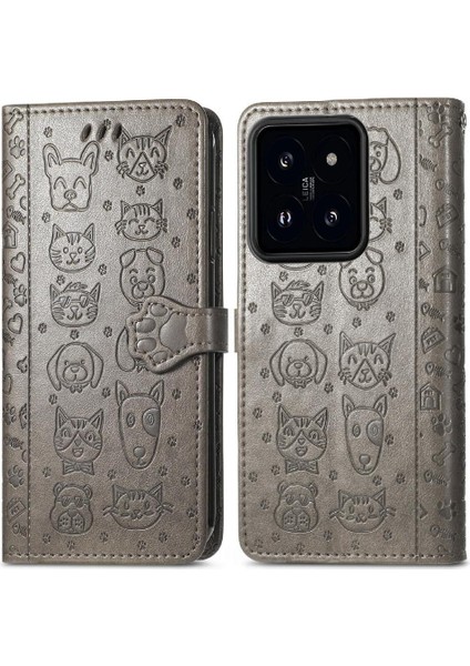 Xiaomi 14T Kılıf Için Kılıf Karikatür Hayvanlar Kapak Çevirin Kısa Kayış (Yurt Dışından) modelleri
