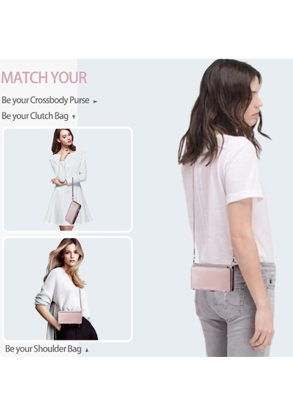 Google Piksel 7 Pro Durumda Cüzdan Rfıd Engelleme Uzun 9 Için Crossbody Durumda (Yurt Dışından) modelleri