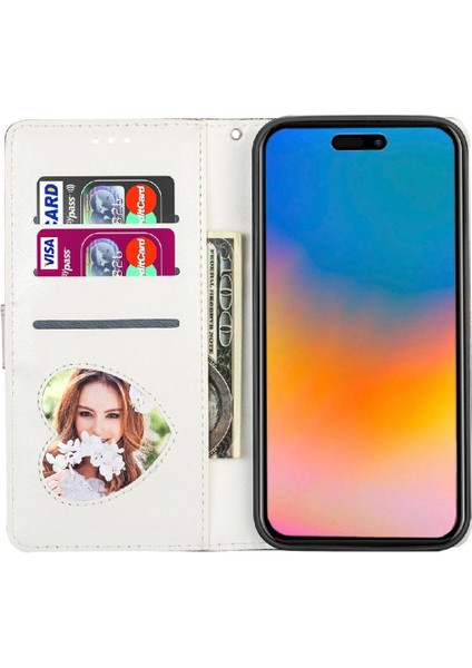 IPhone 15 Için Fermuar Cep Durumda Manyetik Kapatma Pu Deri Bilek Kayışı (Yurt Dışından)