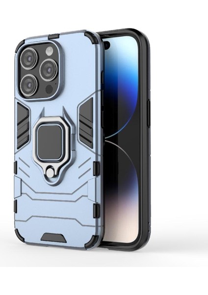 Halka Araba Dağı Kickstand Kılıf IPhone 15 Pro Darbeye Dayanıklı Metal Halka (Yurt Dışından)