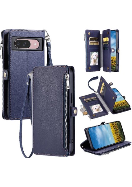 Google Piksel 8 Pro Kılıf Cüzdan Uzun Kordon 9 Kart Için Crossbody Durumda (Yurt Dışından)