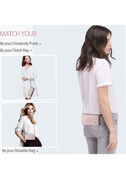 Google Piksel 8A Uzun Kordon Rfıd Engelleme Durumda Cüzdan Için Crossbody Durumda (Yurt Dışından)