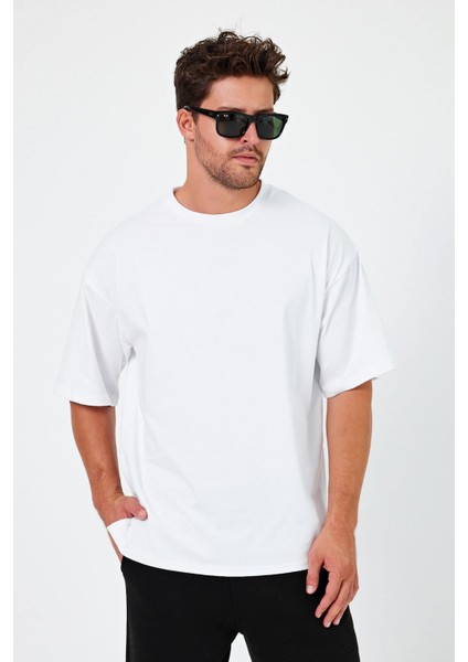 Alexandergardı Yırtmaçlı Basic Oversize T-Shirt (UN-70418)