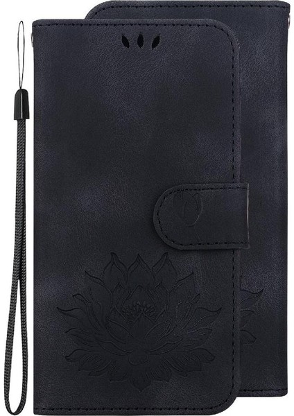 Xiaomi Redmi Not 9 Için Flip Case Kabartma Lotus Çiçek Kickstand Manyetik (Yurt Dışından)